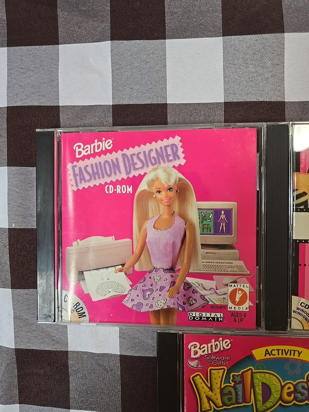 Barbie CD-ROM PC Games Lot Of 3: Fashion Designer, Screen Styler, Nail Designer