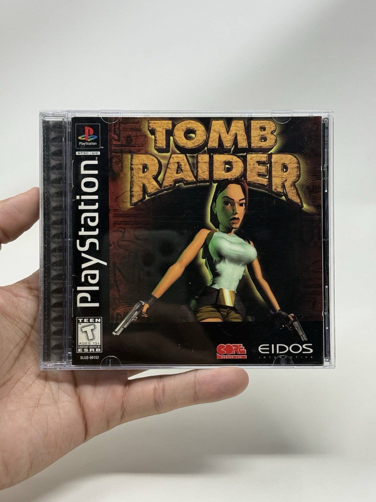 Tomb Raider PS1 PlayStation 1 Complete CIB Black Label + Reg Card Pristine Disc