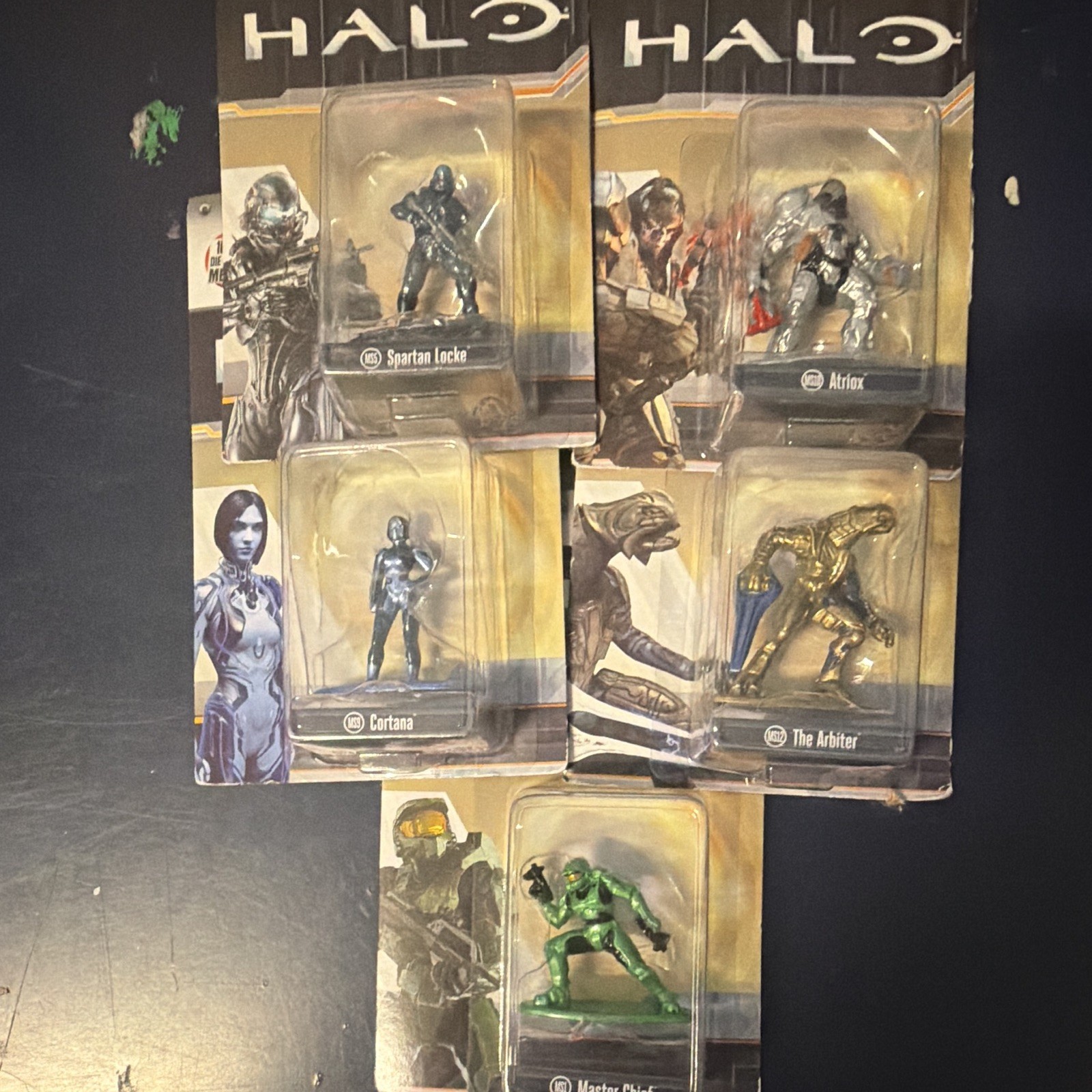 Nano Metalfigs HALO 100% Die-Cast Metal Figure Lot: Chief, Cortana, Arbiter H-1