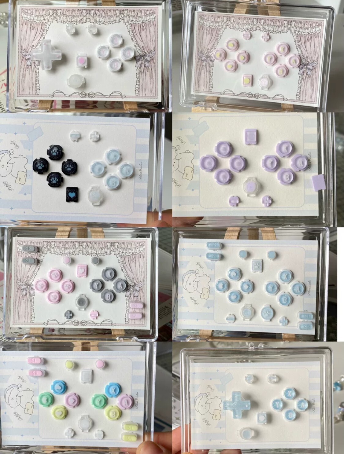 Cute custom switch replacement buttons set