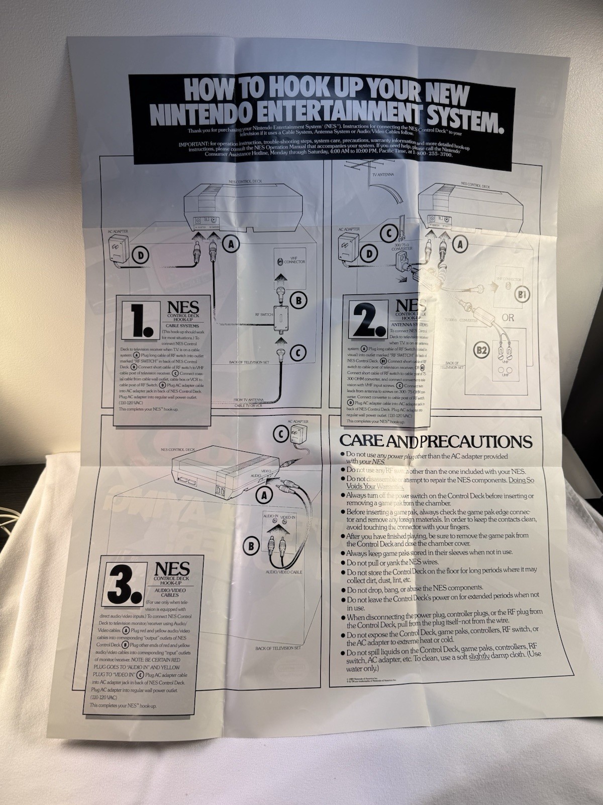 Now Your Playing With Power Original Nintendo Console NES Poster +Promotional