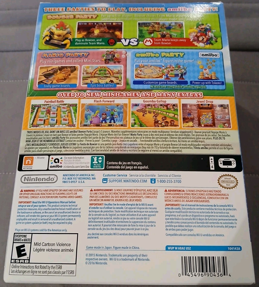 NEW Mario Party 10 w/Bowser Amiibo bundle Nintendo Wii U US version Sealed