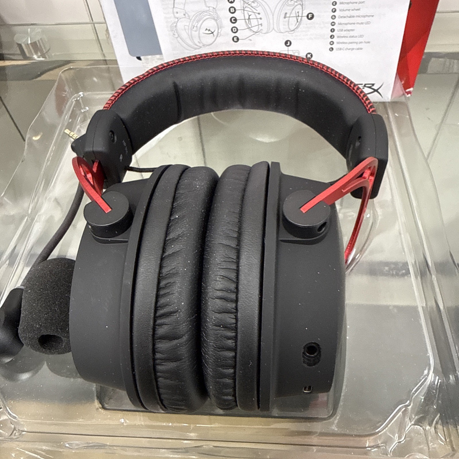 HyperX Cloud Alpha Wireless DTS Headphones – CA002 – Black/Red – PC, PS5, PS4