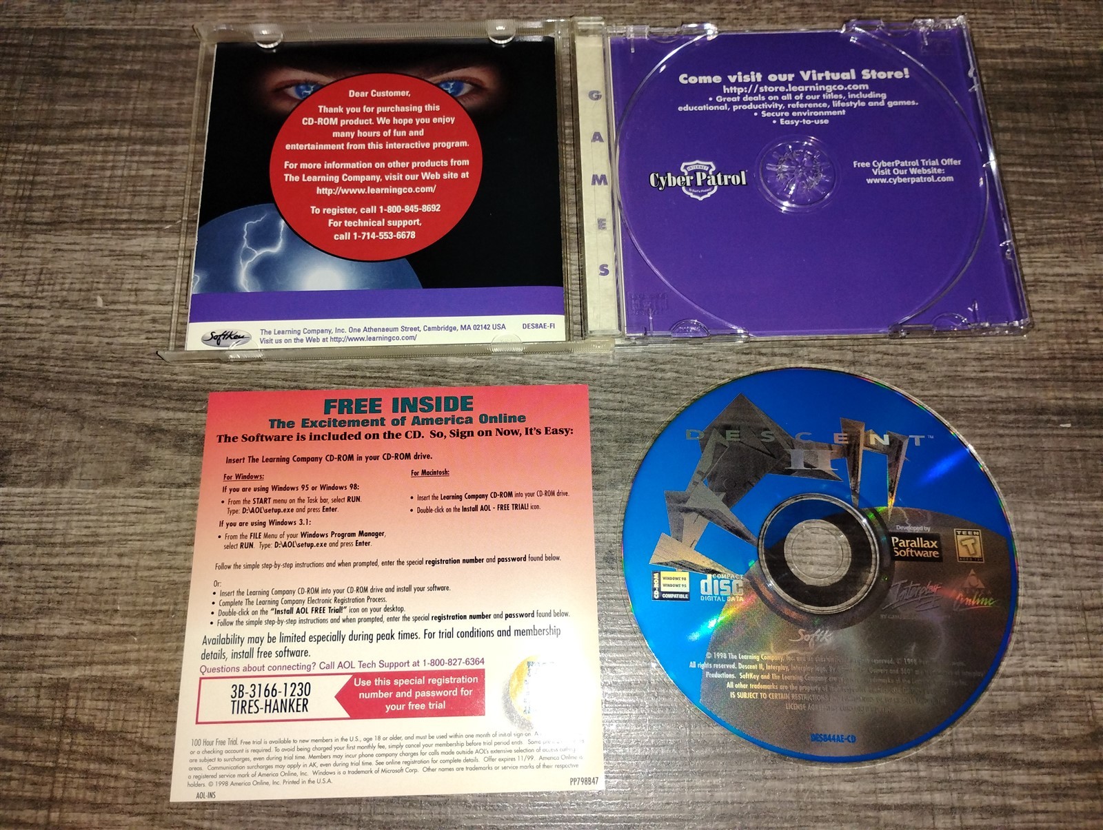 Descent II 2 PC CD-ROM Interplay Parallax game for Windows 95/98 SoftKey 1998