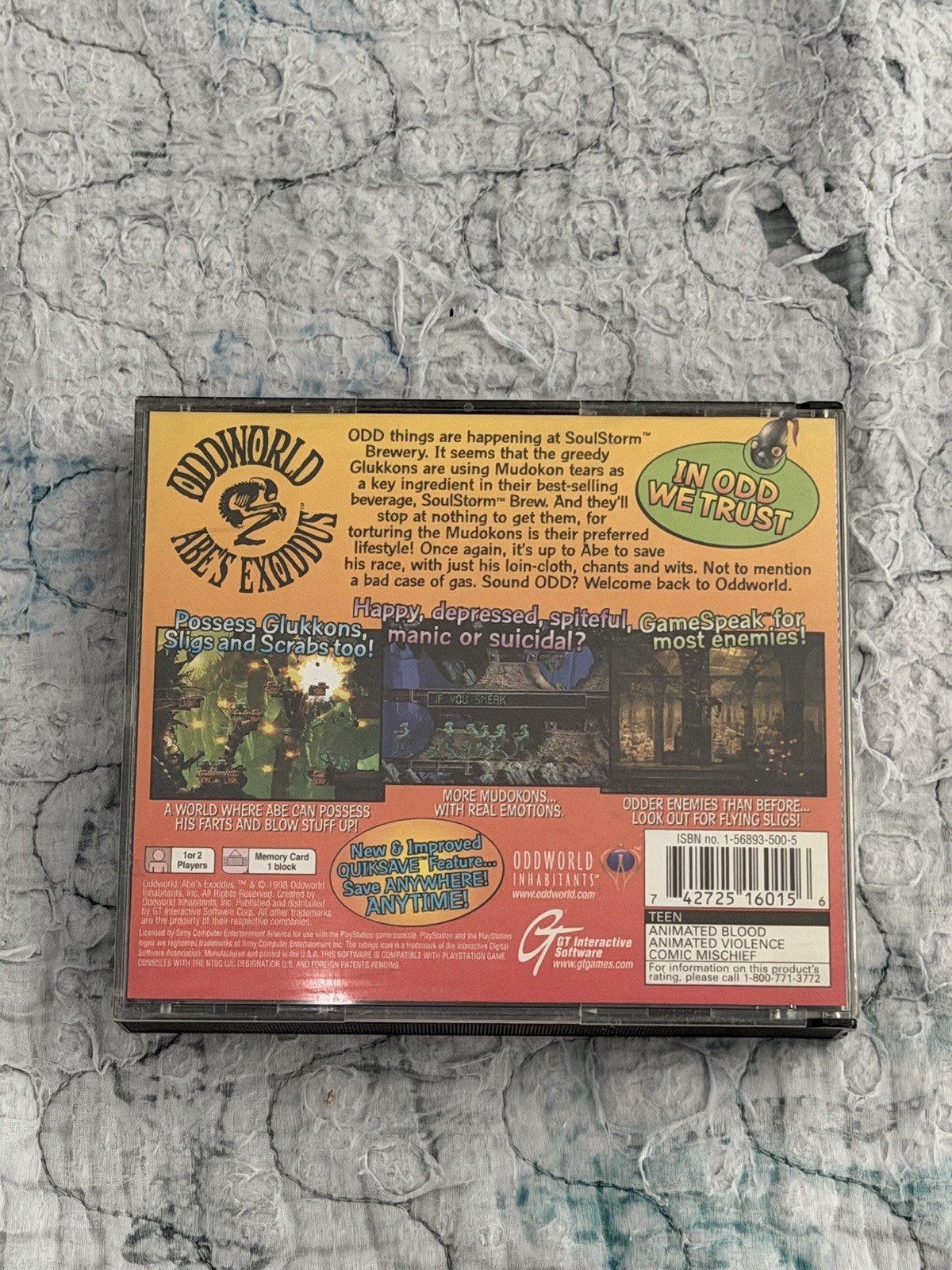 Oddworld Abes Exoddus (Sony PlayStation 1 PS1, 1998)