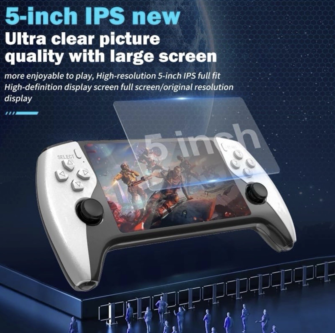 Multifunctional 5 Inch IPS HD Retro Handheld Game Console SF3500 Support Multi-S