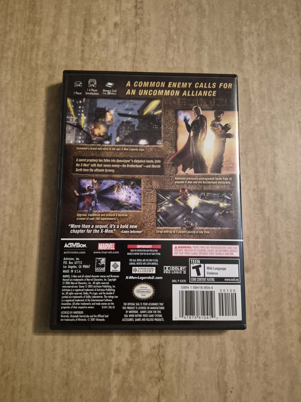 X-Men Legends II Rise of Apocalypse Nintendo GameCube Complete CIB