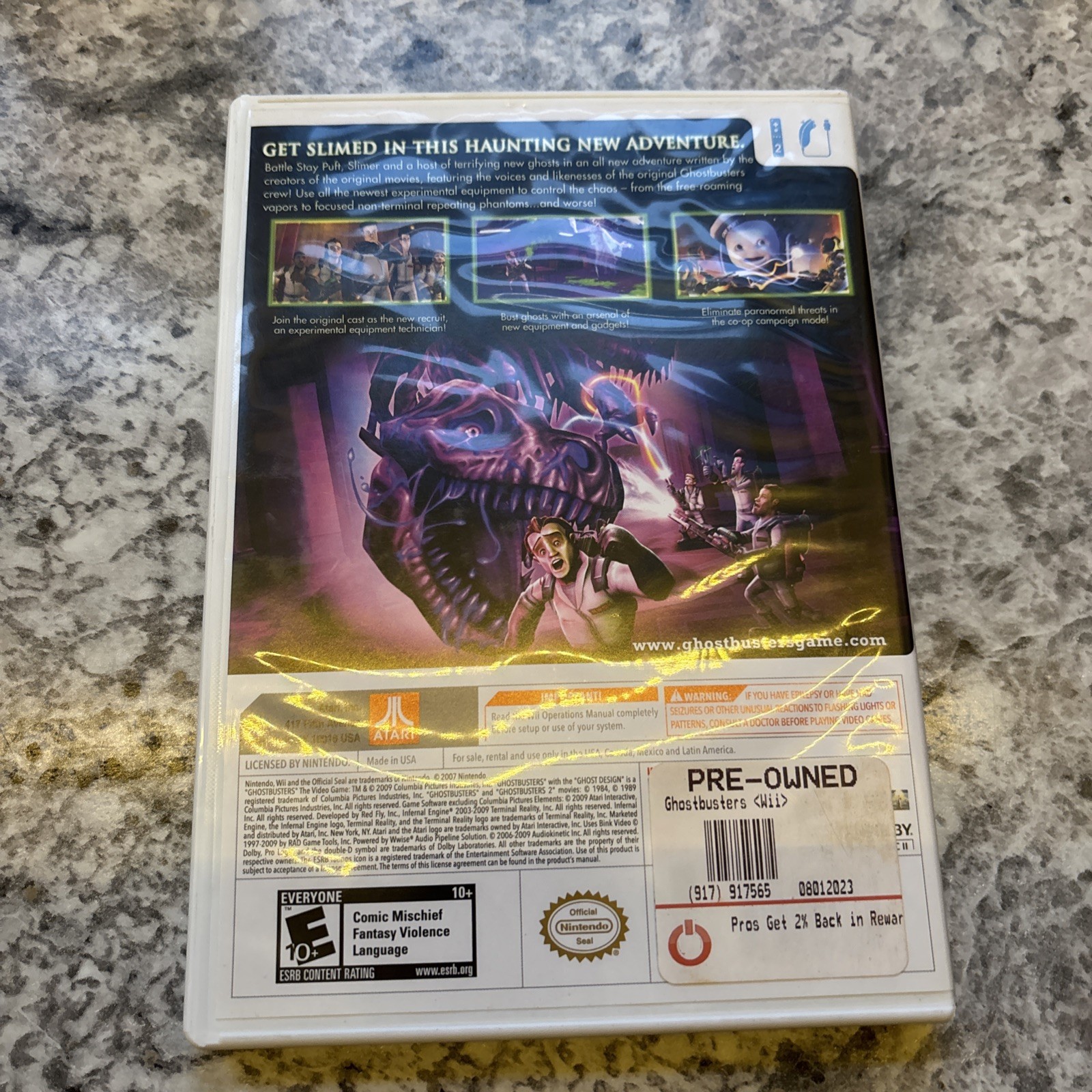 Ghostbusters: The Video Game (Nintendo Wii, 2009) Complete w/ Manual (Tested)
