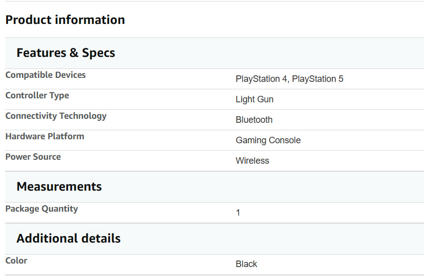 MHL416 Wireless Controller for PS5/PS4 – Motion Aim Controller for FPS Games.