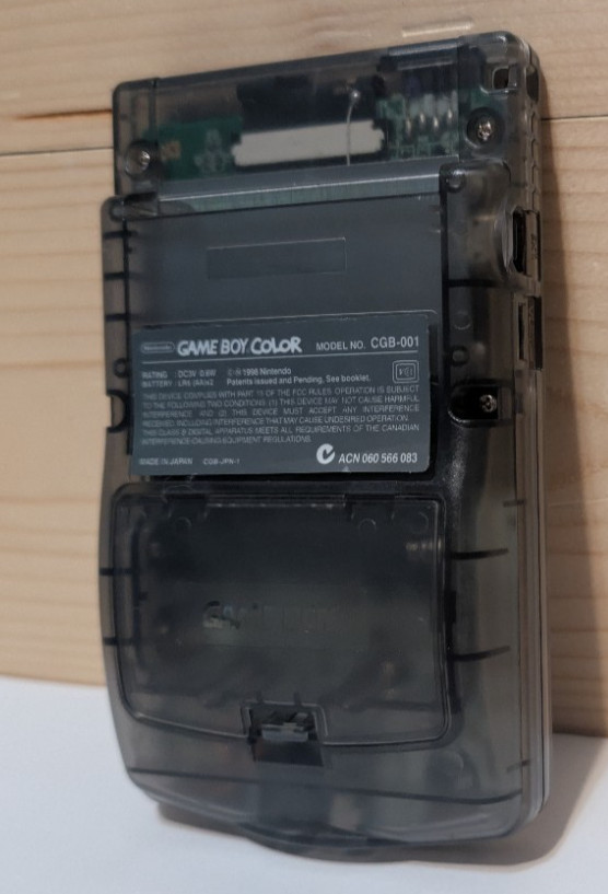 Nintendo Gameboy Color Clear Black CGB-001 *Tested* IPS FunnyPlaying W/OSD