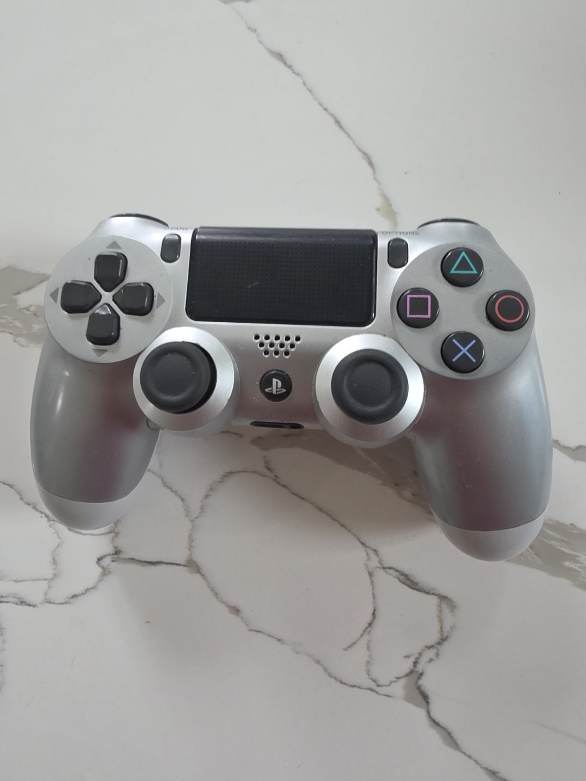 Sony PlayStation PS4 DualShock 4 Silver Video Game Controller Wireless CUH-ZCT2U