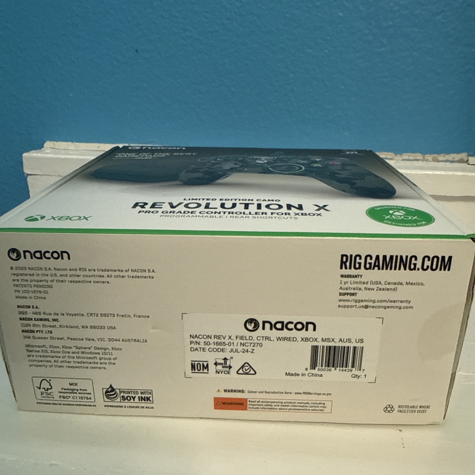 Nacon 50-1665-01 Revolution X Controller Field Camo – Xbox Series XS and Xbox