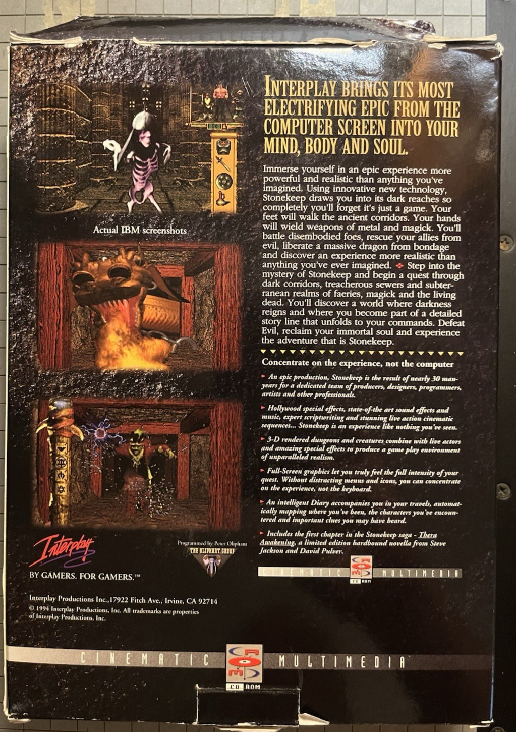 Stonekeep – Interplay 1995 – Big Box PC – Tombstone Edition – Complete