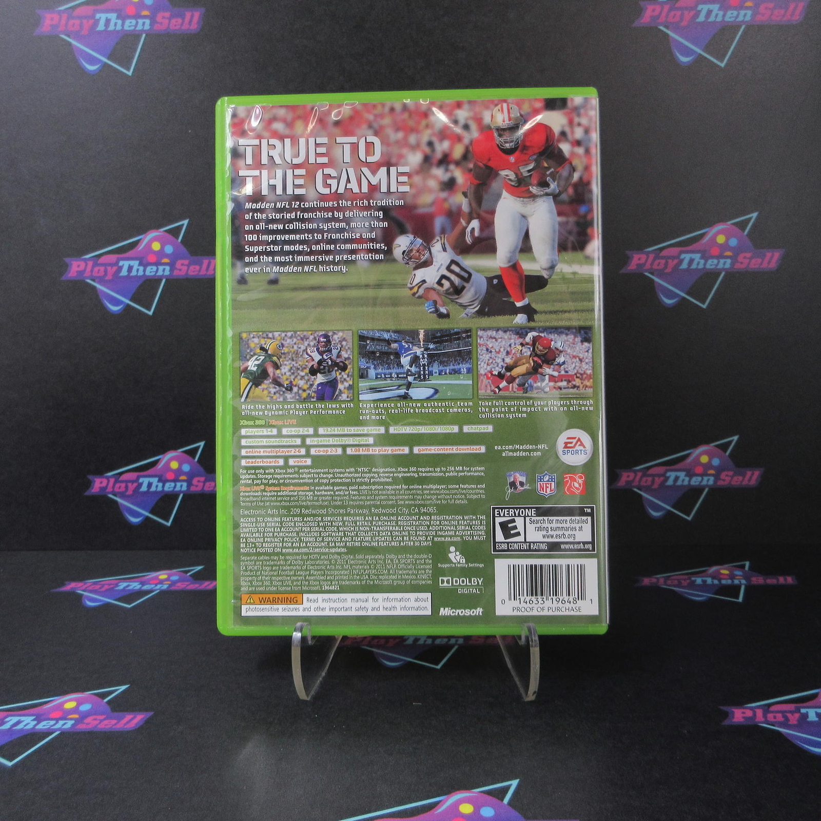 Madden NFL 12 Xbox 360 – 1 Year Warranty Game & Case