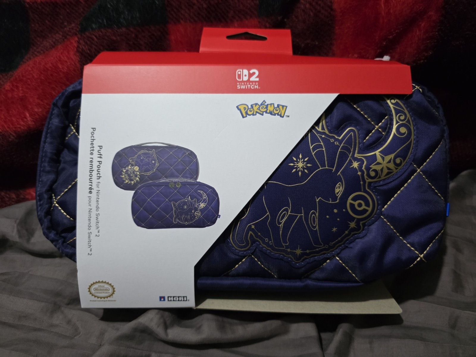 2026 HORI Puff Pouch (Umbreon and Espeon) for Nintendo Switch 2