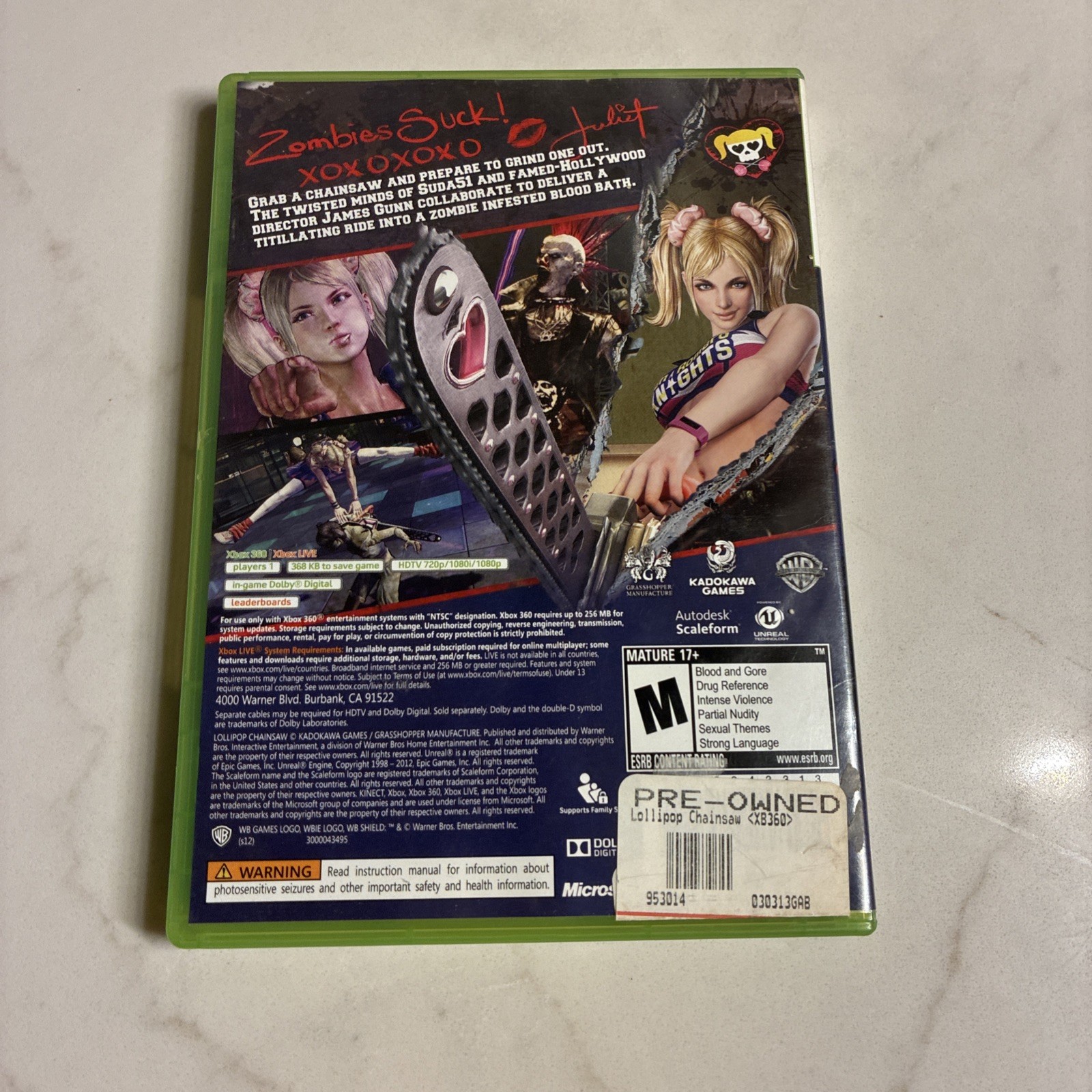 Lollipop Chainsaw (Microsoft Xbox 360, 2012)