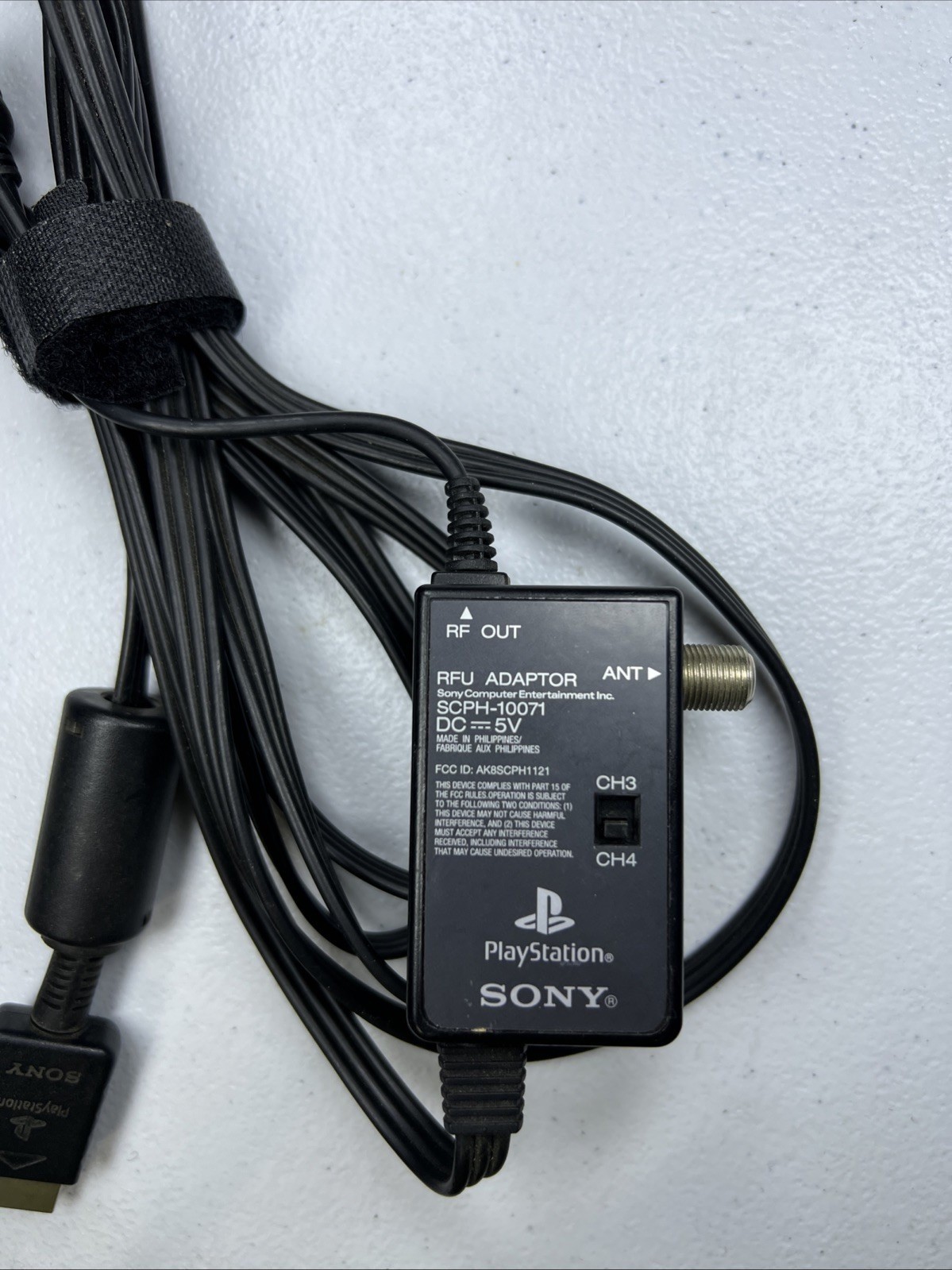 Sony PlayStation RFU Adapter SCPH-10071 PS1 PS2 TV Coax RF Switch Cable OEM