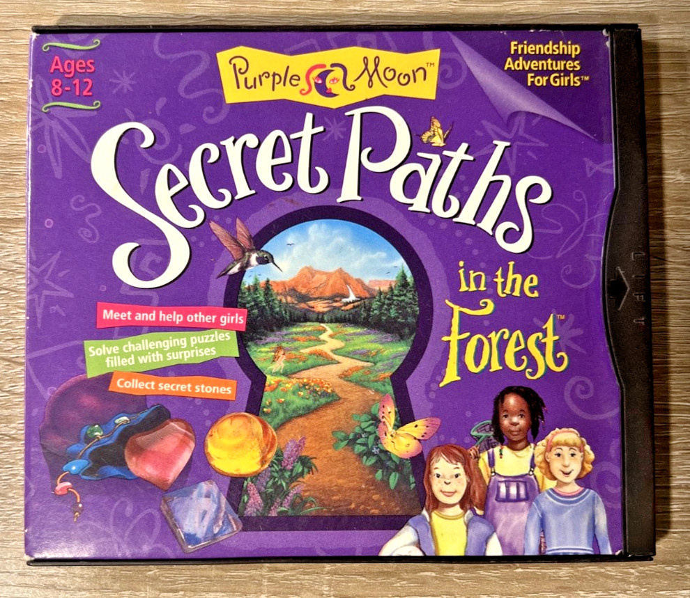 Secret Paths In The Forest PC CD-ROM Video Game Purple Moon Mattel 1997 RARE