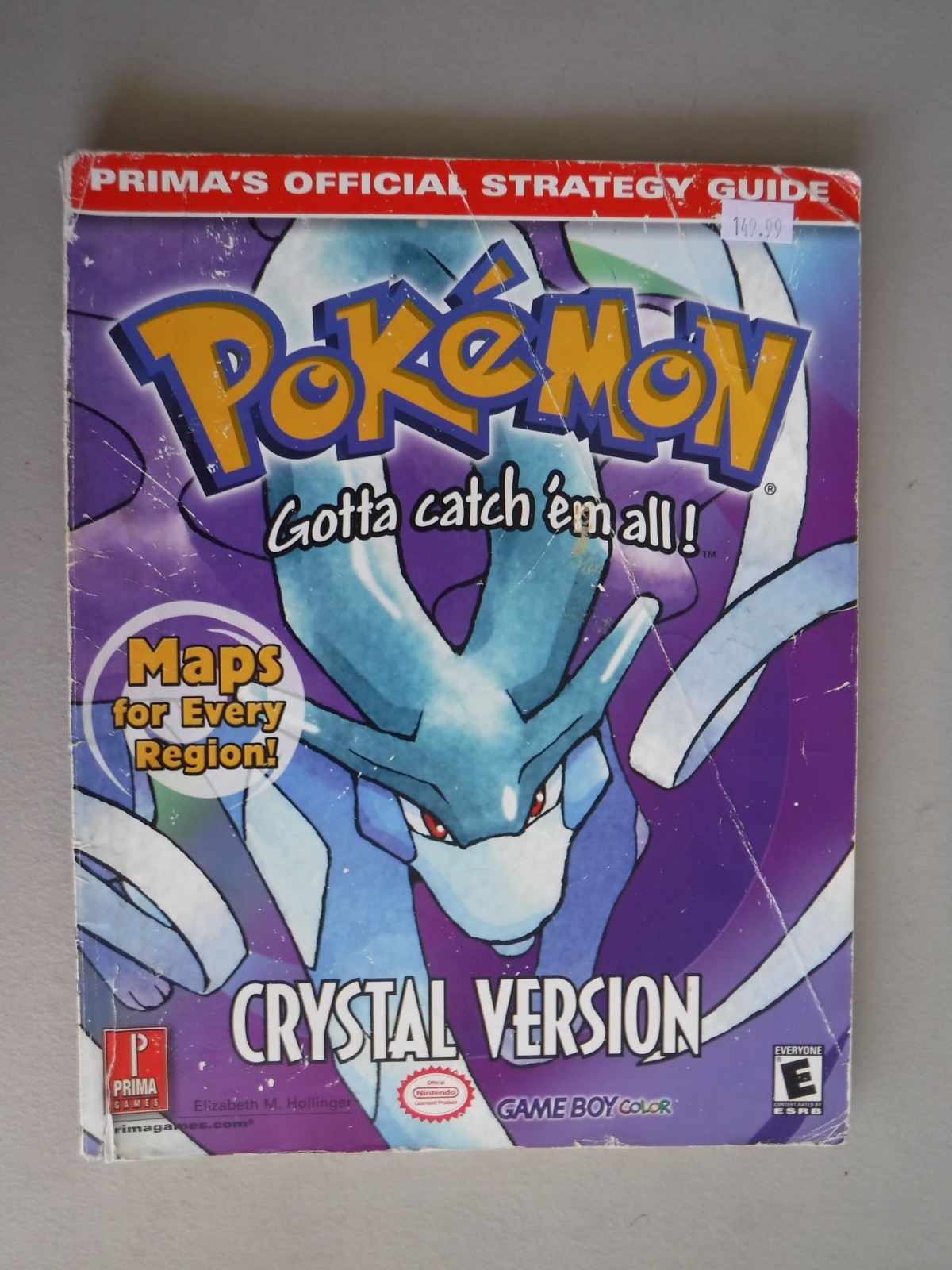 Prima Games Pokémon Crystal Version Strategy Guide Maps for Every Region 2001