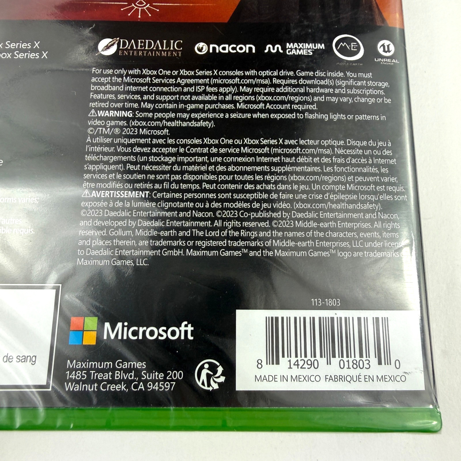 The Lord of the Rings Gollum Game for Microsoft Xbox Series X One Free Shipping!
