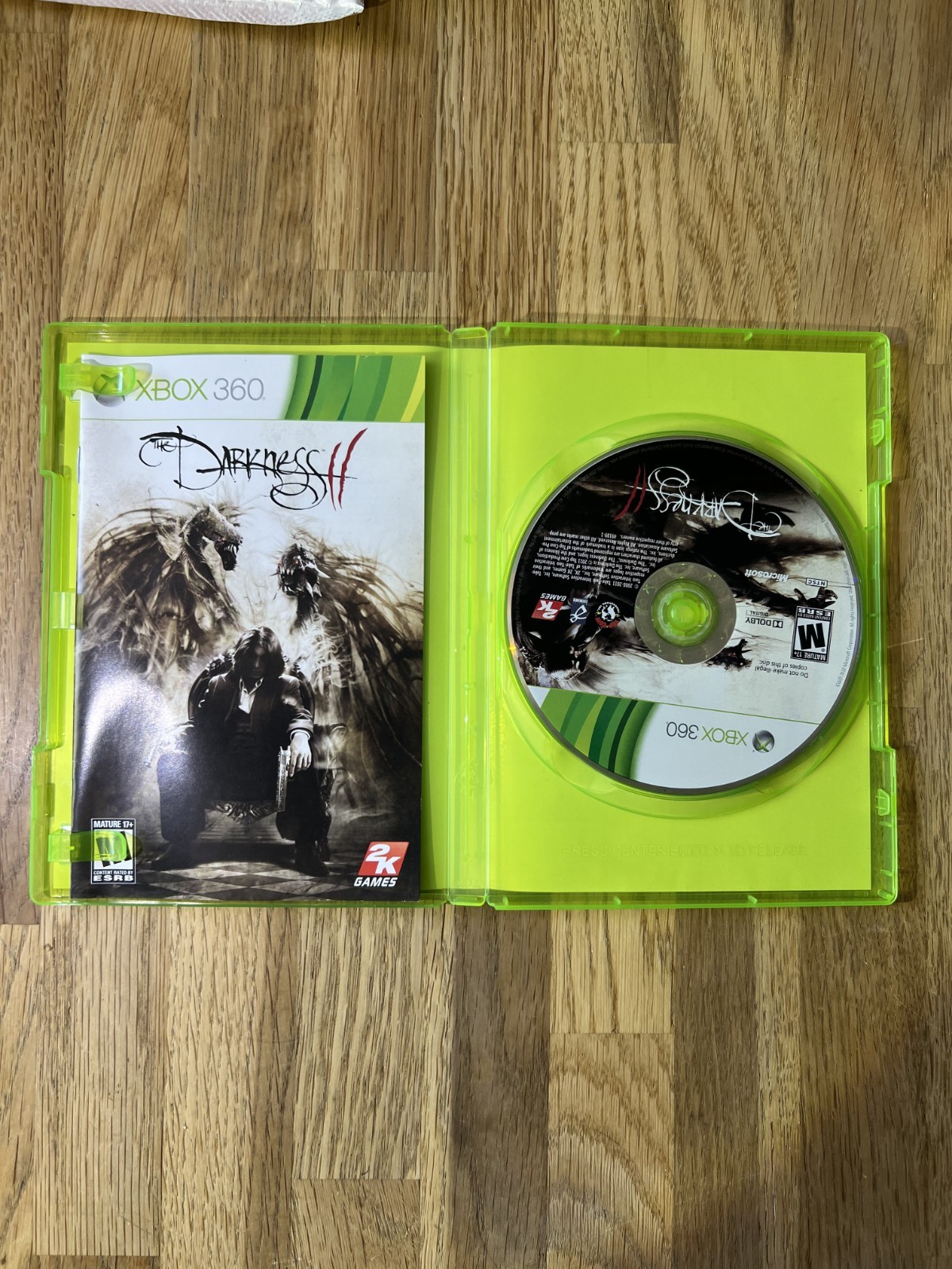 The Darkness II (Microsoft Xbox 360, 2012) Complete