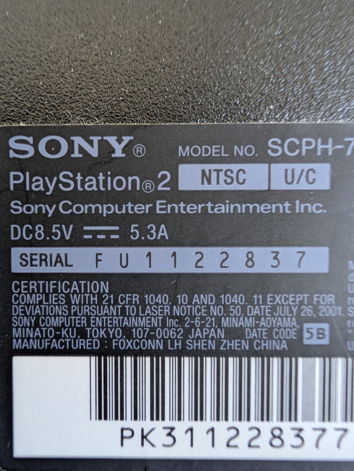 Sony PlayStation 2 PS2 Slim SCPH-70001 Console OEM Bundle Tested Works