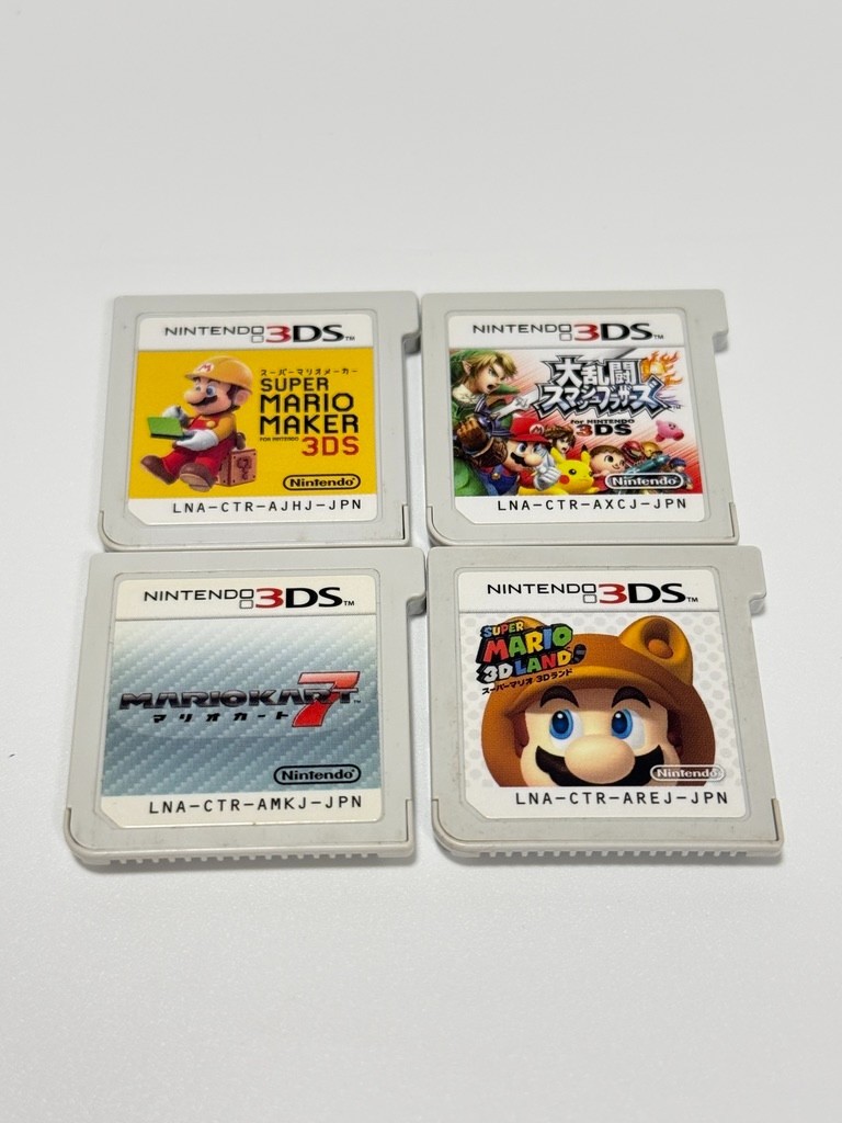 New Nintendo 3DS LL Metallic Blue Console CIB + Mario Kart 7 Smash 3D Land Maker