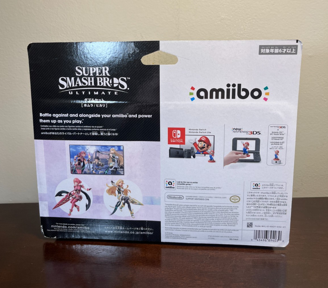 Nintendo Super Smash Bros Pyra & Mythra Amiibo 2 Pack Character Figure