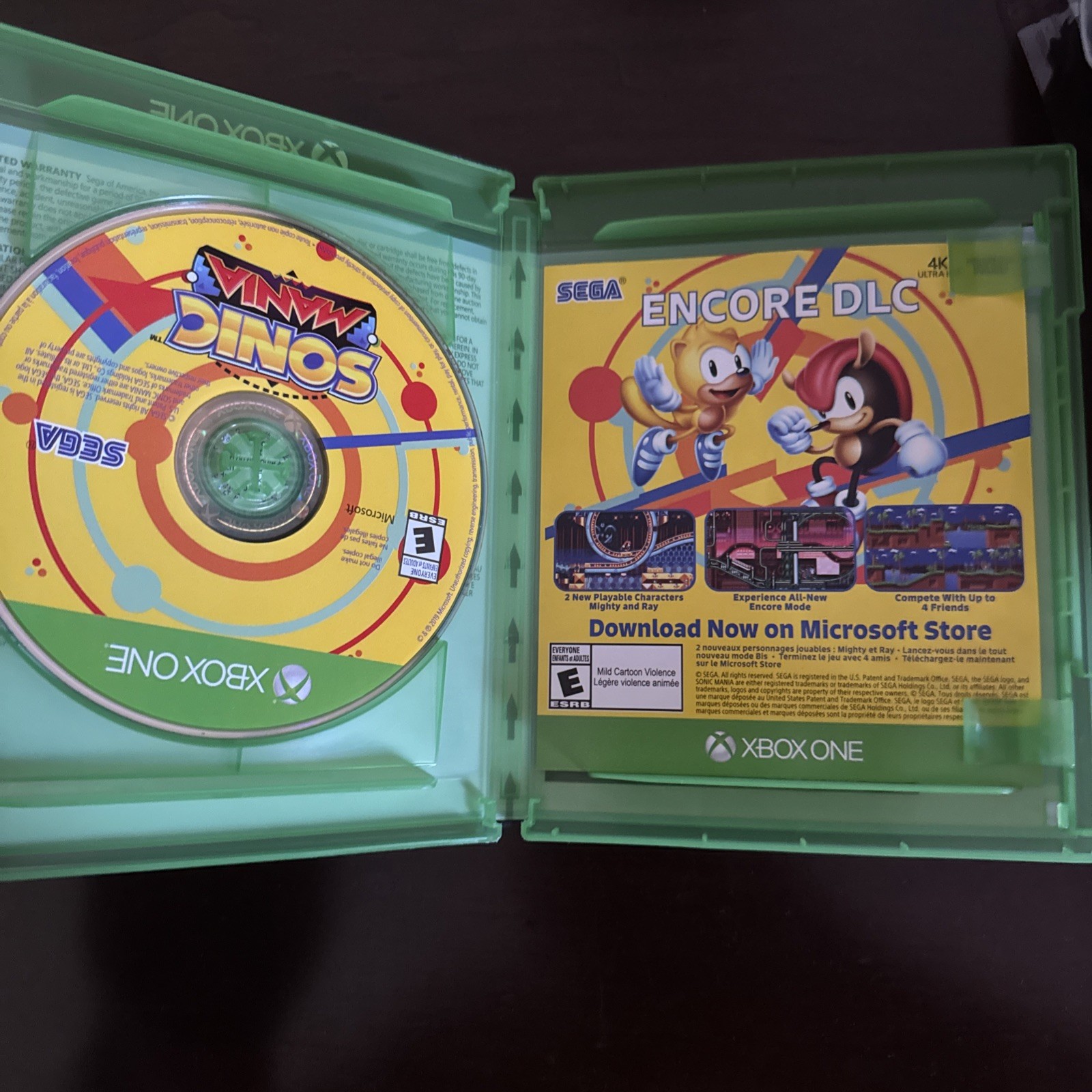 Sonic Mania Xbox One Game Disc Physical Copy SEGA Platformer