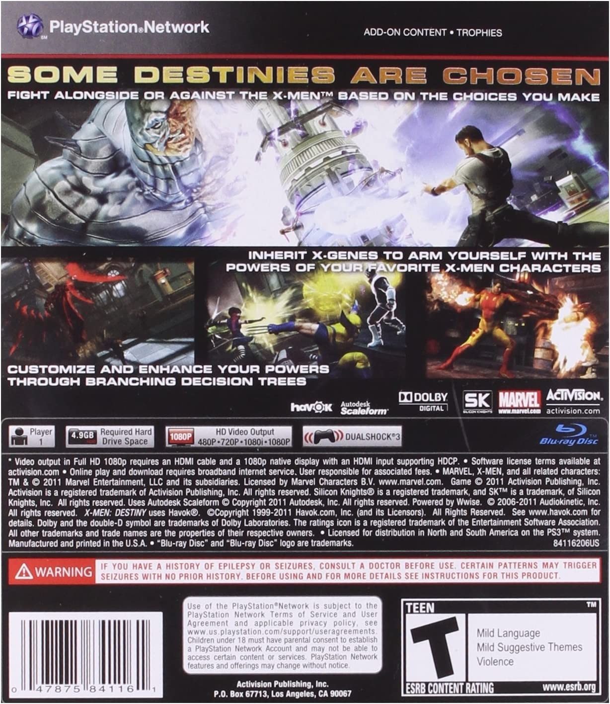 X-Men: Destiny / Game PlayStation 3 (Sony Playstation 3) (UK IMPORT)