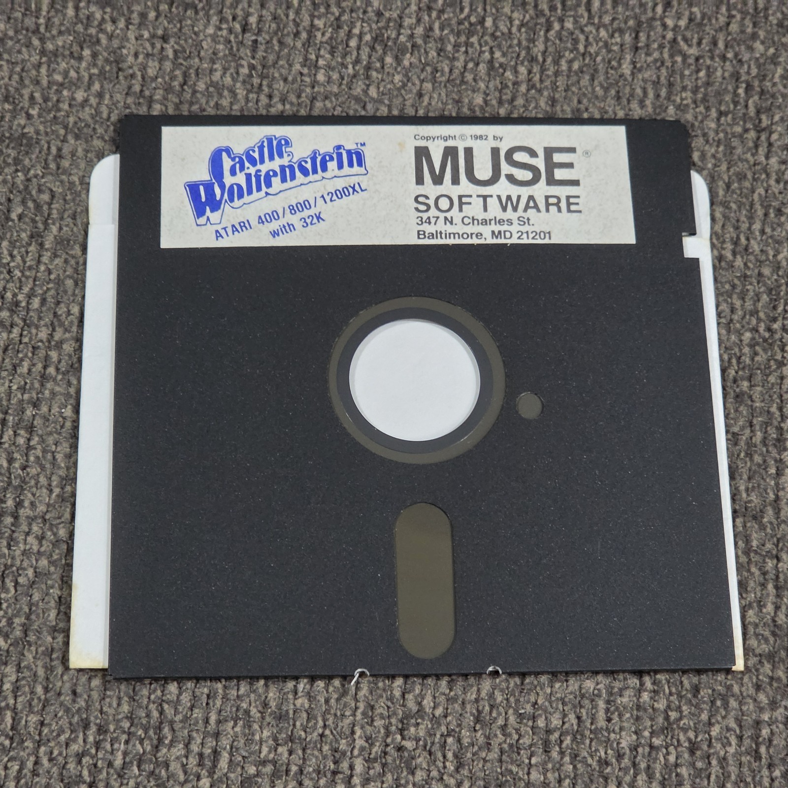 Castle Wolfenstein ATARI 400/800/1200XL Floppy Disk COMPLETE IN BOX TESTED