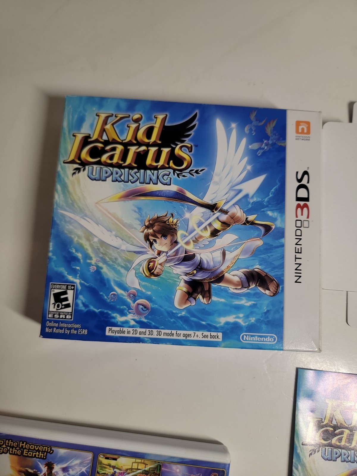 Kid Icarus Uprising Nintendo 3DS 2012 CASE & MANUAL, Box – No Game or AR Cards
