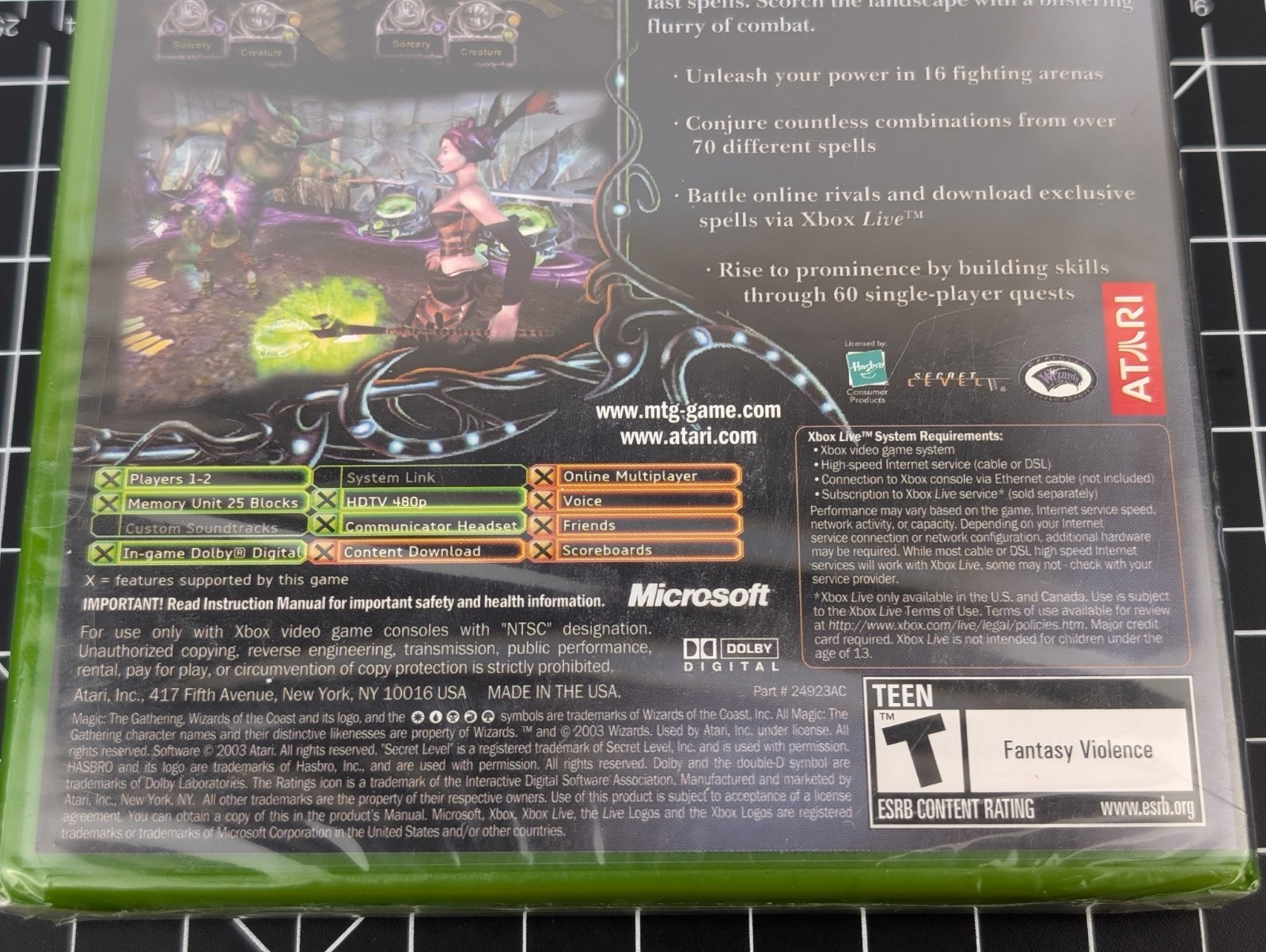 Magic: The Gathering MTG Battlegrounds Microsoft Xbox, 2003 New Factory Sealed