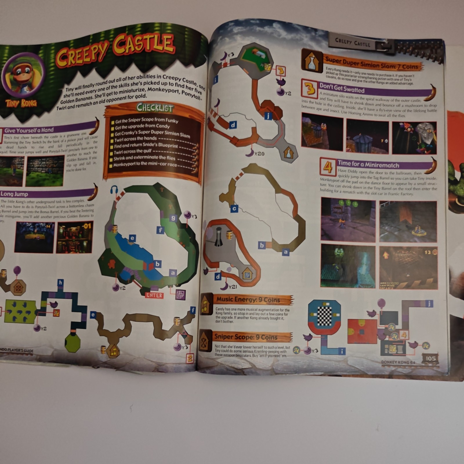 Donkey Kong 64 Nintendo Power Official Player’s Guide N64 w/ Foldout Insert 1999