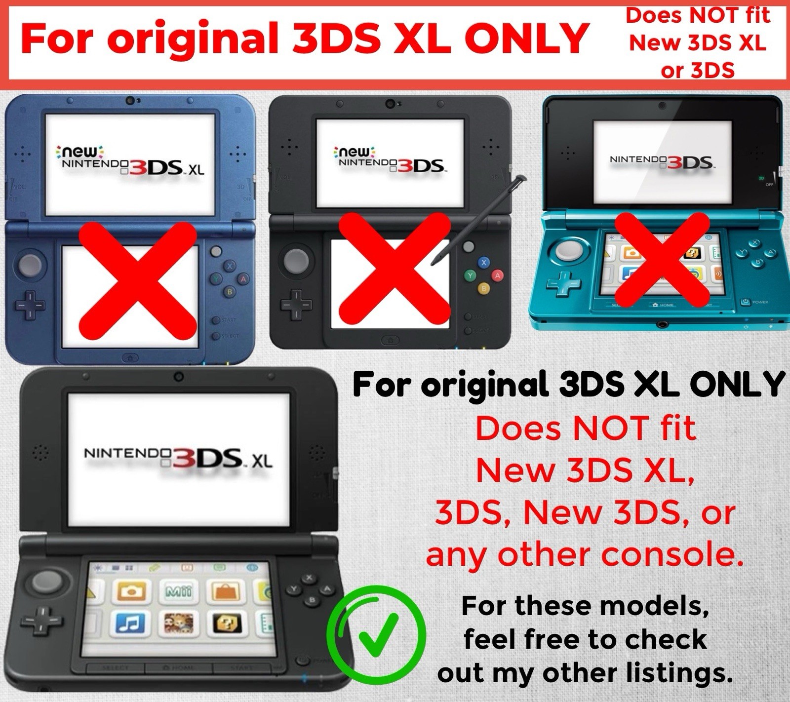 Replacement Stylus for Nintendo 3DS XL, Choose Color! For Old 3DS XL
