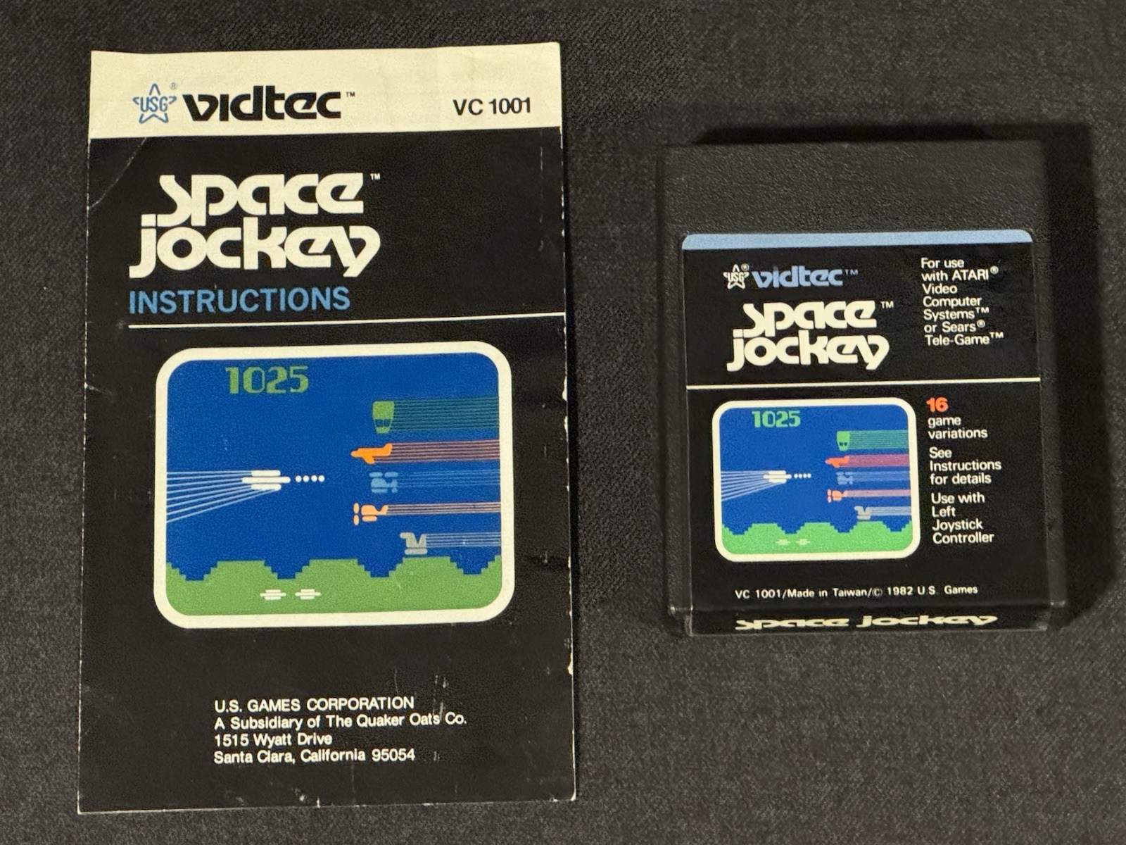 Space Jockey (Atari 2600, 1982) By Vidtec Cartridge & Manual Tested Working