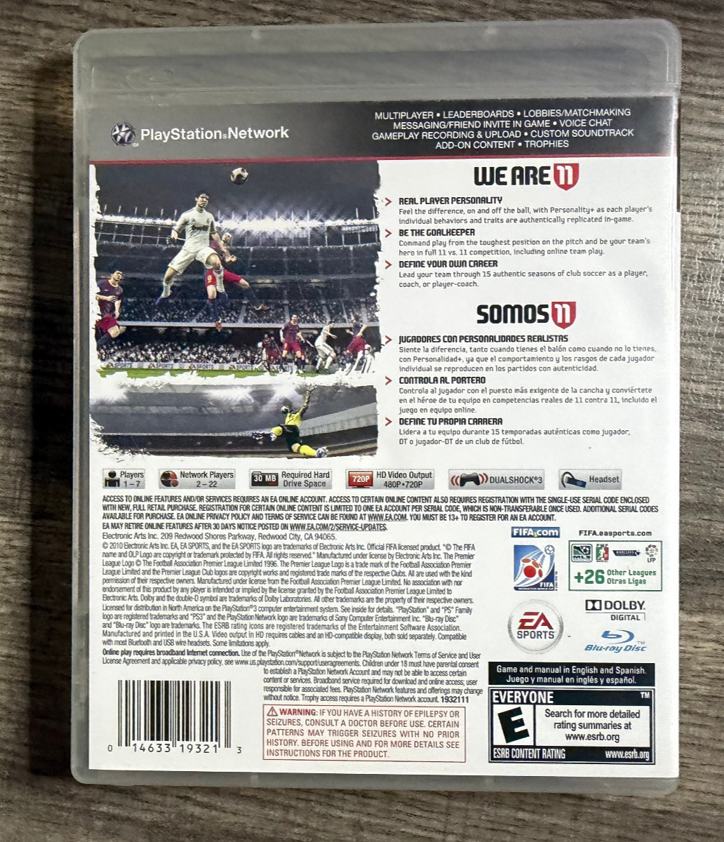 FIFA Soccer 11 – Sony Playstation 3 PS3 – EA Sports – Acceptable Condition