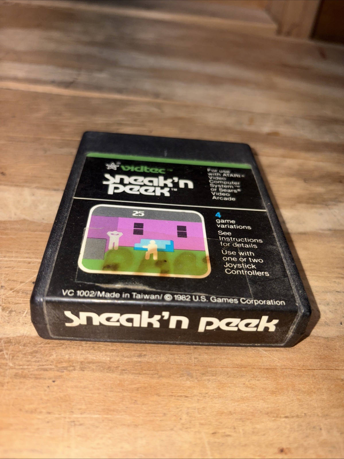 Atari 2600 US GAMES VIDTEC 3 Game Lot – Word Zapper, Space Jockey & Sneak’n Peak