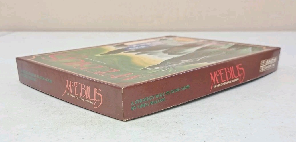 NO DISK-1984 Moebius Game-VTG Origins-Commodore 64-Box, Manual, Poster, Headband