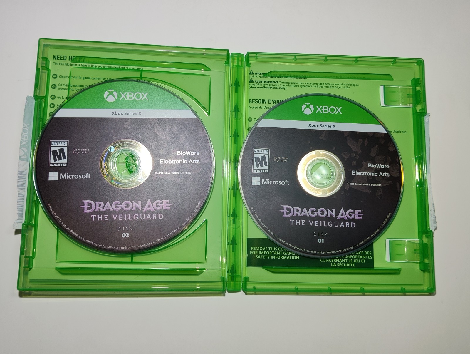 Dragon Age The Veilguard Xbox Series X Video Game Bioware RPG Action 2 Disc