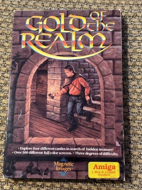 GOLD OF THE REALM AMIGA GAME W/ BOX + PAPERS CLASSIC COMPUTER SEE PICS
