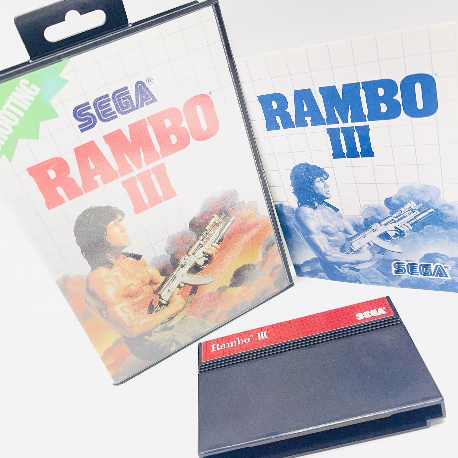 Rambo III 3 (Sega Master System, SMS 1986) CIB Complete w/ Manual Authentic