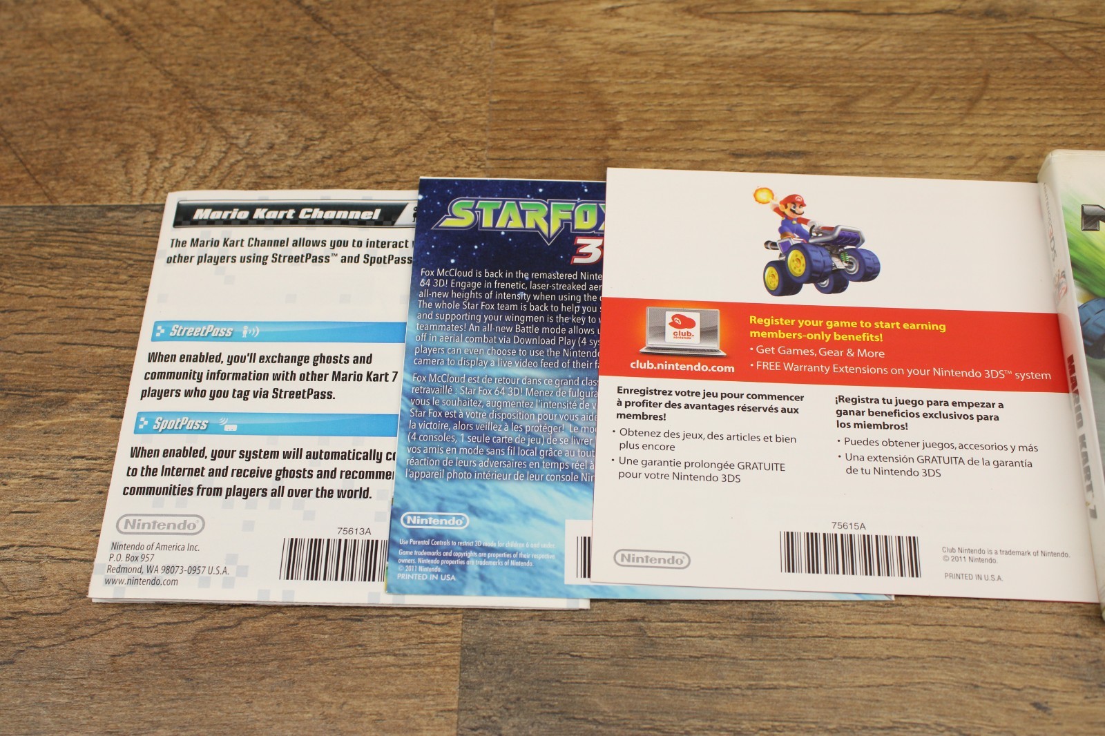 Mario Kart 7 Seven Nintendo 3ds Authentic Case Box Artwork Manual