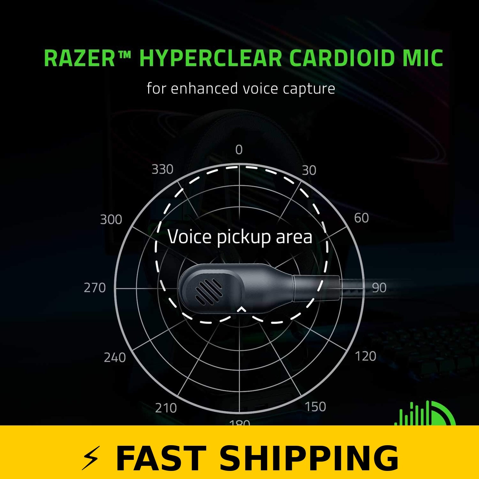 Razer BlackShark V2 X Gaming Headset – 7.1 Surround Sound – Black