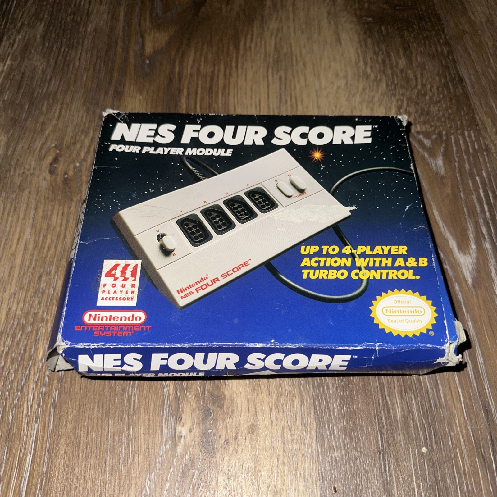 Nintendo NES Four Score 4 Player Controller Attachment Adapter Accessory w/ Box!