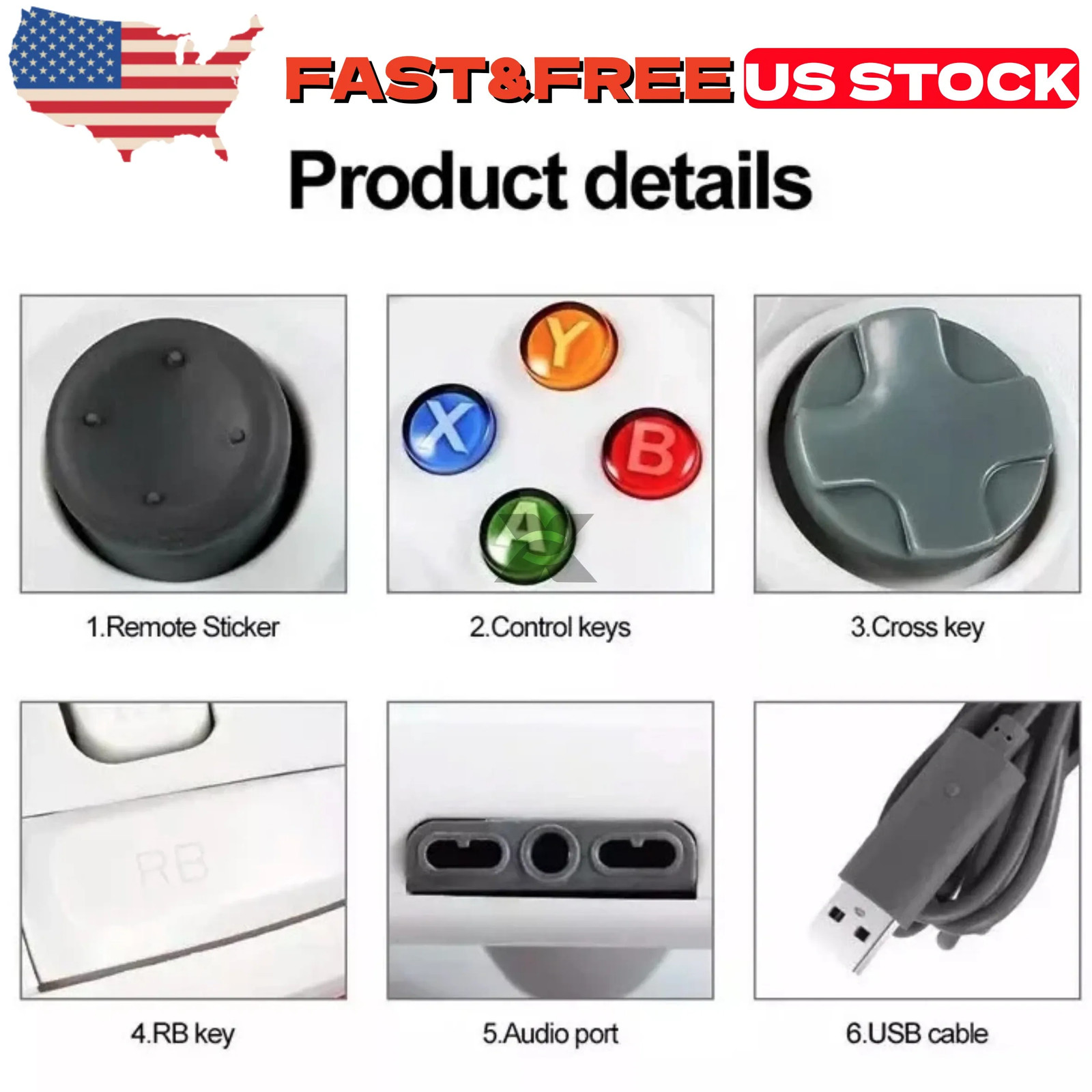 New Wired Controller USB For PC Compatible Xbox 360 Windows 7 8 10 11 Gamepad US