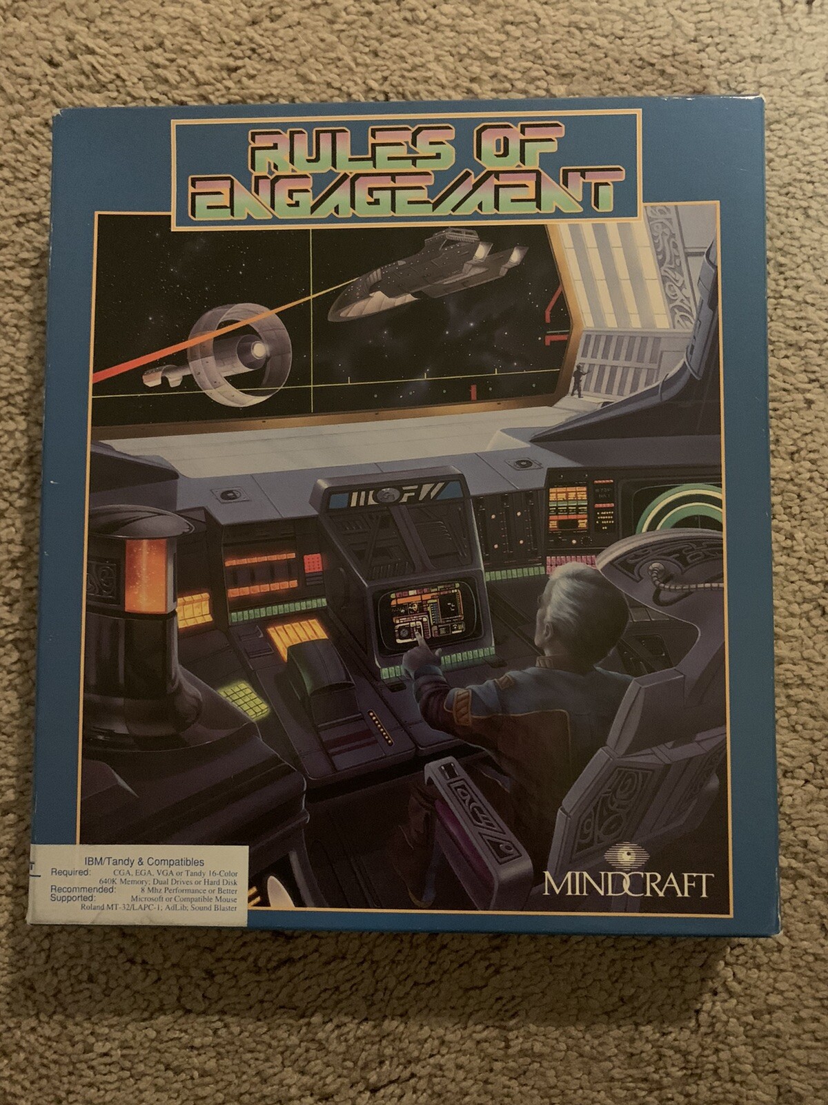 RULES OF ENGAGEMENT IBM/TANDY PC COMPUTER GAME 1991 MINDCRAFT (WITH MANUAL)