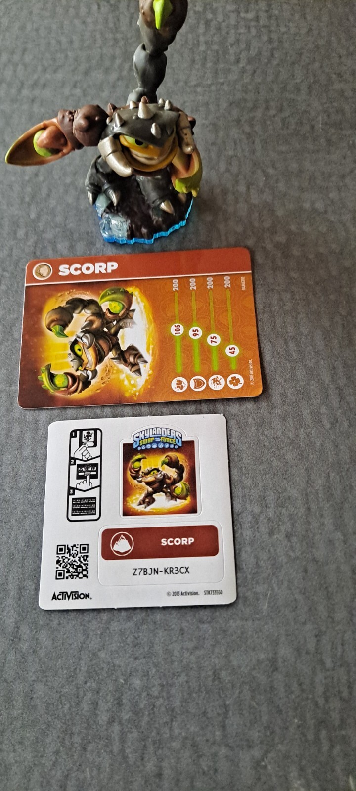 Activision Skylanders -Superchargers- Scorp – Earth Terrain Element-open bag