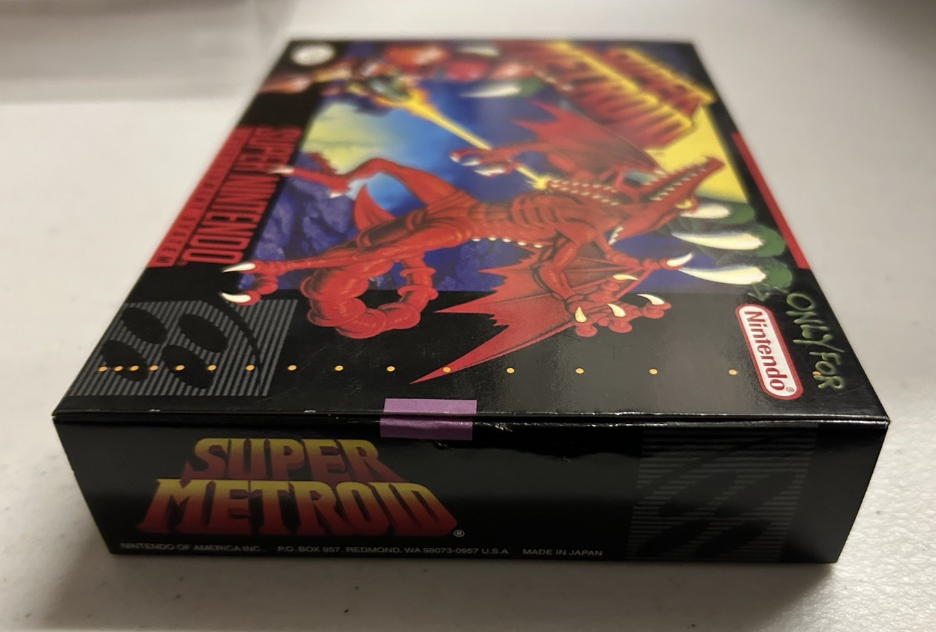 CLEAN Super Metroid SNES NINTENDO Complete In Box Authentic CIB W/Protector