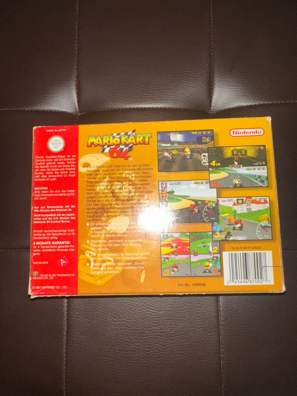 Mario Kart 64 (Nintendo 64) – PAL Complete in Box (CIB) German Version